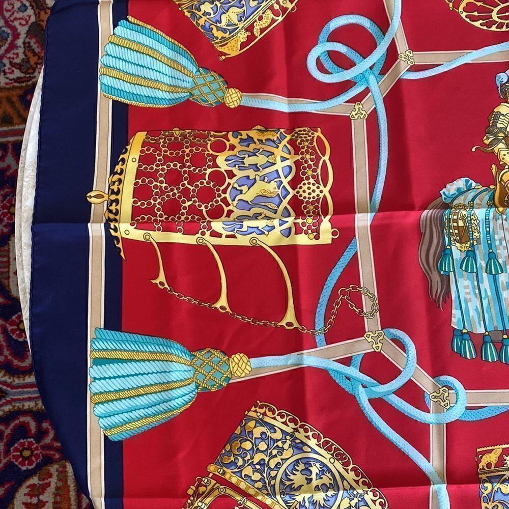Authentic Les Muserolles HERMÈS© Carre Large Silk Scarf - Picture 6 of 16